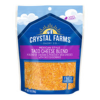 Crystal Farms Finely Shredded Mexican Style Taco Cheese Blend, 7 Ounce