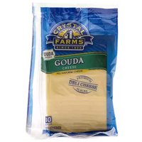 Crystal Farms Natural Gouda Cheese Slices, 7 Ounce