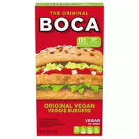 Boca Veggie Burgers, Vegan, Original, 10 Ounce