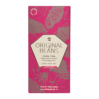 Original Beans Piura 75% Dark Organic Chocolate Bar, 70 Gram