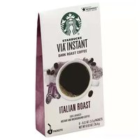 Starbucks Via Instant Italian Roast Coffee, 8 Each