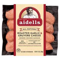Aidells Chicken Sausage, Roasted Garlic & Gruyere, 12 Ounce