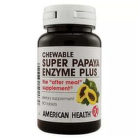 American Health Super Papaya Enzyme Plus Chewable - 90 Chewable Tablets, 90 Each