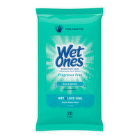 Wet Ones Sensitive Skin Fragrance Free Hand and Face Wipes, 20 Each