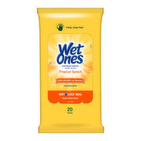 Wet Ones Tropical Splash Antibacterial Hand Wipes, 20 Each