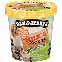 Ben & Jerry's Non-Dairy Frozen Dessert, "Milk" & Cookies, 16 Ounce