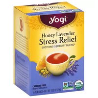Yogi Herbal Supplement Tea Bags, Stress Relief, Honey Lavender, 16 Each
