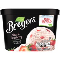 Breyers Natural Ice Cream, Strawberry, 48 Ounce