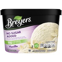 Breyers Ice Cream, Vanilla, No Sugar Added, 48 Ounce