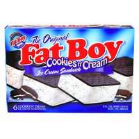 FatBoy Cookies 'N Cream Ice Cream Sandwiches, 6 Each