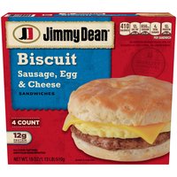 Jimmy Dean Sausage, Egg & Cheese Biscuit Sandwiches, 18 Ounce