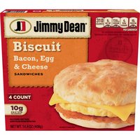 Jimmy Dean Bacon, Egg & Cheese Biscuit Sandwiches, 14.4 Ounce