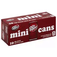 Dr. Pepper Mini, Cans (Pack of 10), 75 Ounce