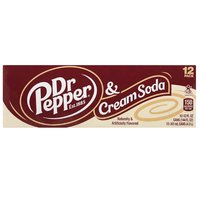 Dr. Pepper & Cream Soda, Cans (Pack of 12), 144 Ounce