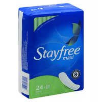 Stayfree Maxi Pad, Super, 24 Each