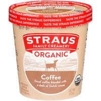 Straus Organic Ice Cream, Coffee, 1 Pint