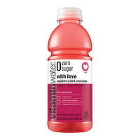 Glaceau Vitaminwater Zero Sugar Raspberry Dark Chocolate Nutrient Enhanced, 20 Ounce