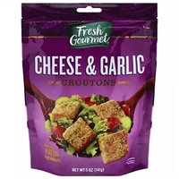 Fresh Gourmet Croutons, Cheese & Garlic, 5 Ounce