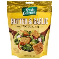 Fresh Gourmet Premium Croutons, Butter & Garlic, 5 Ounce