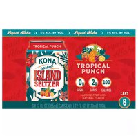 Kona Brewing Spiked Island Seltzer Tropical Punch, Cans (Pack of 6), 72 Ounce