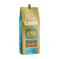 Hawaiian Lion 24k Gold Roast 100% Kona Ground Coffee, 7 Ounce