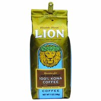 Lion 100% Kona Coffee, 24K Gold Roast , 7 Ounce