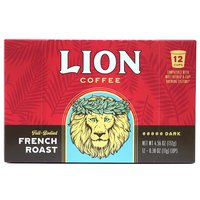 Lion Coffee, French Roast Cups, 12 Each