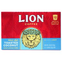Lion Coffee Toasted Coconut Cups, 12 Each