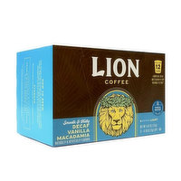 Lion Decaf Vanilla Macadamia Nut Single Serve Coffee Pods, 12 Each