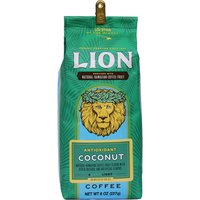 Lion Coffee, Antioxidant Rich Coconut, Ground, 8 Ounce