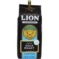 Lion Coffee Decaf Gold Roast, Ground, 10 Ounce