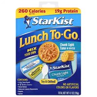 Starkist Chunk Light Tuna in Water, Lunch-To-Go , 4.1 Ounce