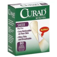 Curad Sheer Adhesive Bandages, 80 Each