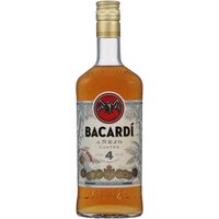 Bacardi Rum, Anejo Cuatro, 4-Year Old, 750 Millilitre