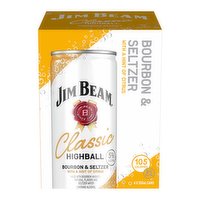 Jim Beam Classic Bourbon and Citrus Highball 4pk, 1420 Millilitre