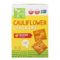 From the Ground Up Cauliflower Crackers, Nacho, 4 Ounce