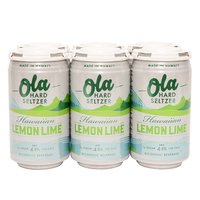 Ola Organic Lemon Lime Hawaiian Seltzer, Cans (Pack of 6), 72 Ounce