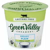 Green Valley Organic Low-Fat Yogurt, Plain, 6 Ounce