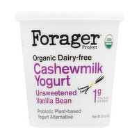 Forager Project Organic Dairy-Free Unsweetened Vanilla Bean Cashewmilk Yogurt, 24 Ounce