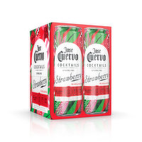 Jose Cuervo Sparkling Strawberry Margarita (4-pack), 48 Ounce