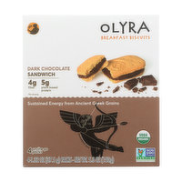 Olyra Dark Chocolate Sandwich Breakfast Biscuits, 5.3 Ounce