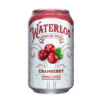 Waterloo Cranberry Sparkling Water (12-pack), 144 Each