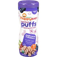 Happy Baby Organics Puffs, Purple Carrot & Blueberry, 2.1 Ounce