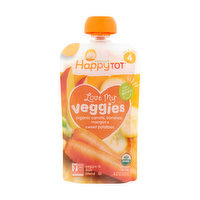 Happy Tot Organics Love My Veggies Veggie & Fruit Blend Baby Food, Stage 4, Tots & Tykes, 4.22 Ounce