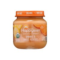 HappyBaby Organics Bananas & Sweet Potatoes, Stage 2, 4 Ounce