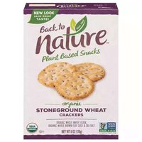 Back To Nature Organic Stoneground Wheat Crackers, 6 Ounce