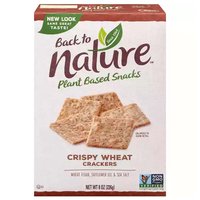 Back to Nature Wheat Crackers, Crispy, 8 Ounce