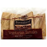 Buenatural Tamale, Red Chile Vegetable, 18 Ounce