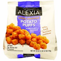 Alexia Crispy Seasoned Potato Puffs, Roasted Garlic & Cracked Black Pepper, 28 Ounce