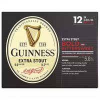 Guinness Extra Stout, Bottles (Pack of 12), 134.4 Ounce